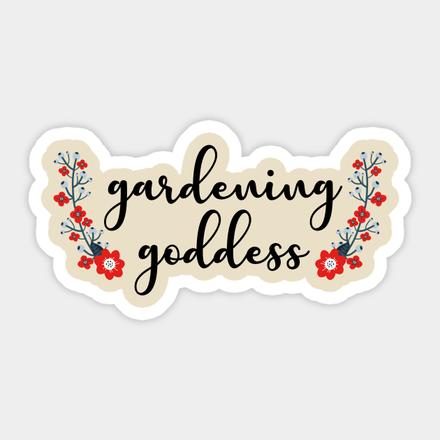 Gardening goddess Sticker by Iskapa